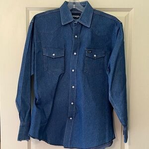 Wrangler Denim Pear Snap-Western Shirt